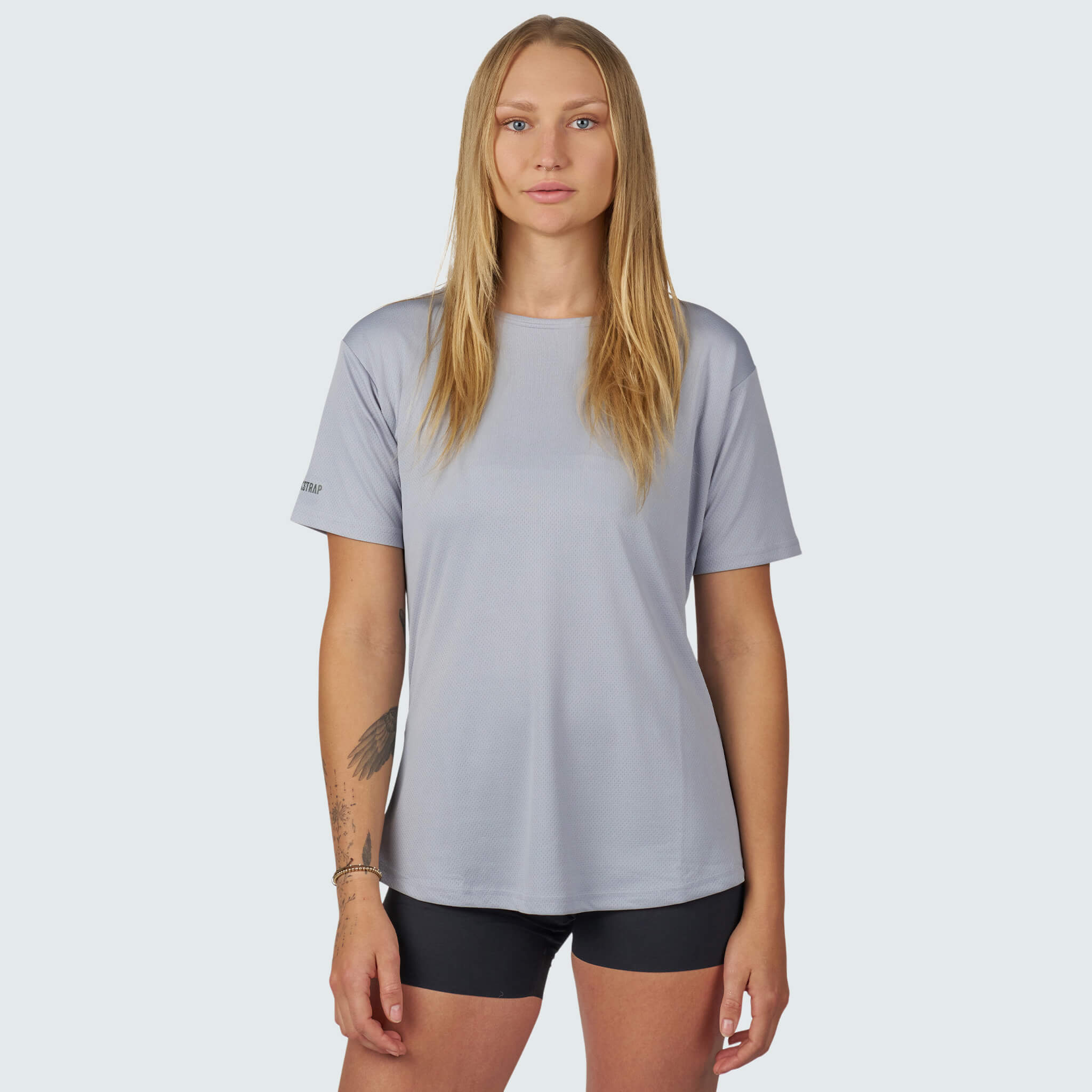 Women's Voyage Tee Shirt BlackStrap #color_ash