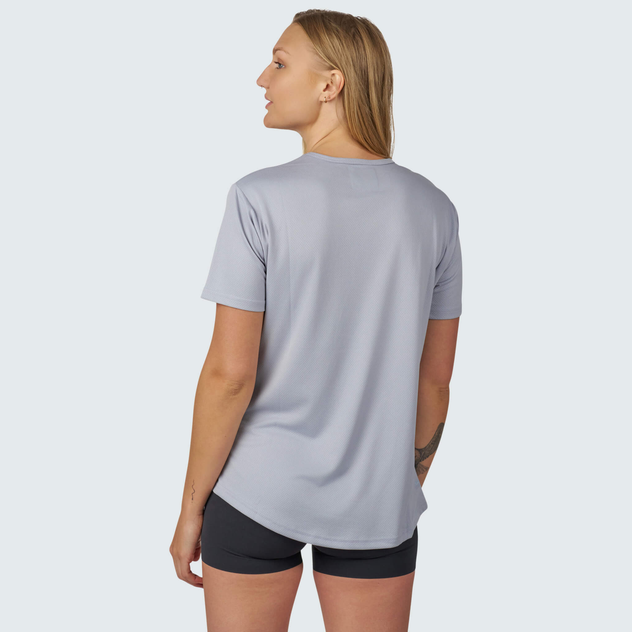 Women's Voyage Tee Shirt BlackStrap #color_ash