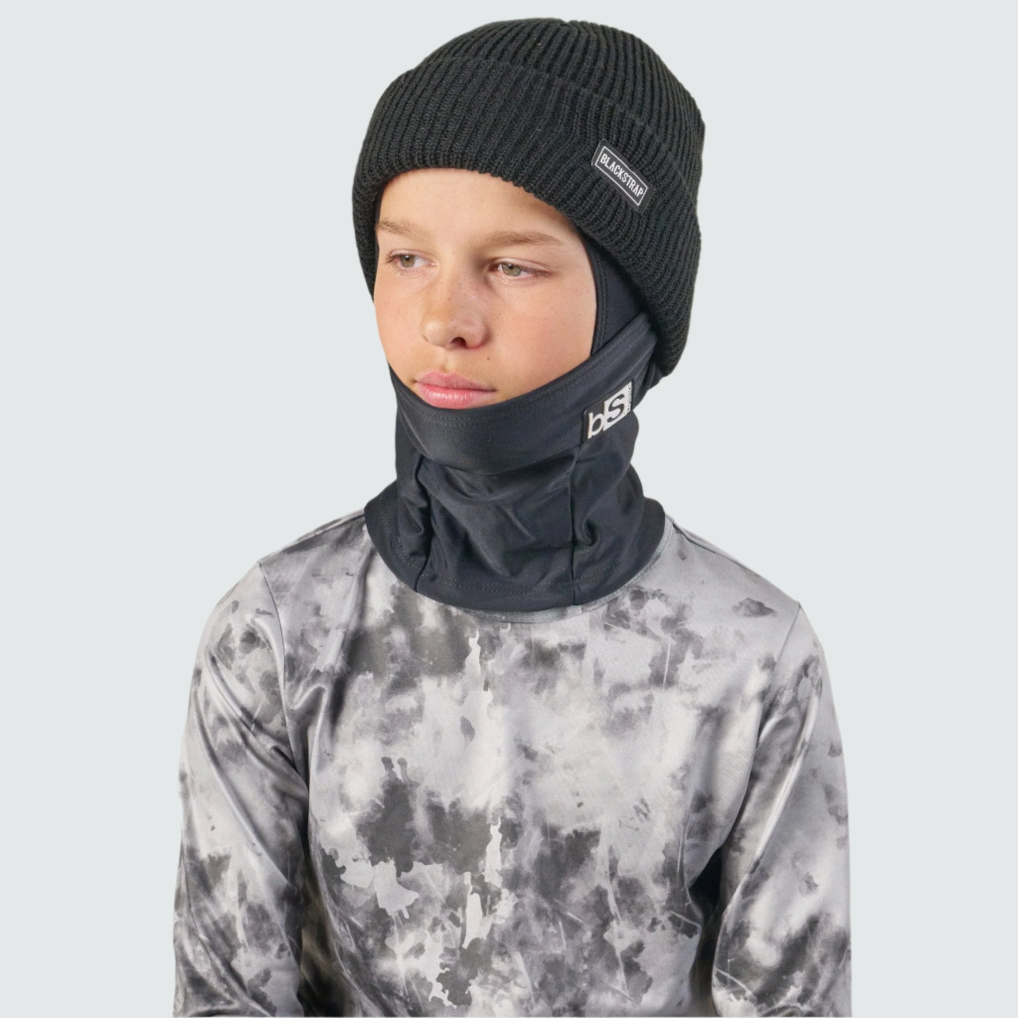 Kids' Expedition Hood Balaclava | Solids BlackStrap Black #color_black