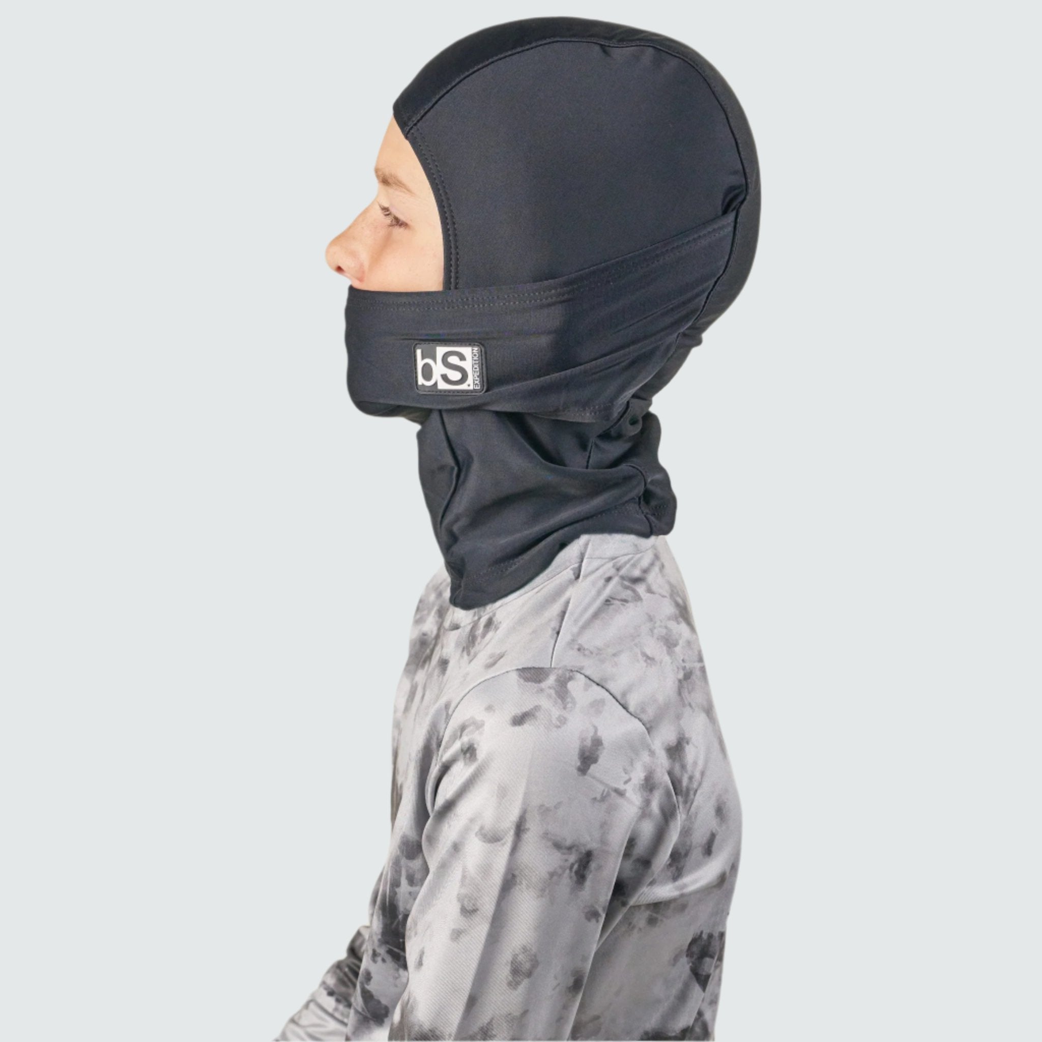Kids' Expedition Hood Balaclava | Solids BlackStrap Black #color_black