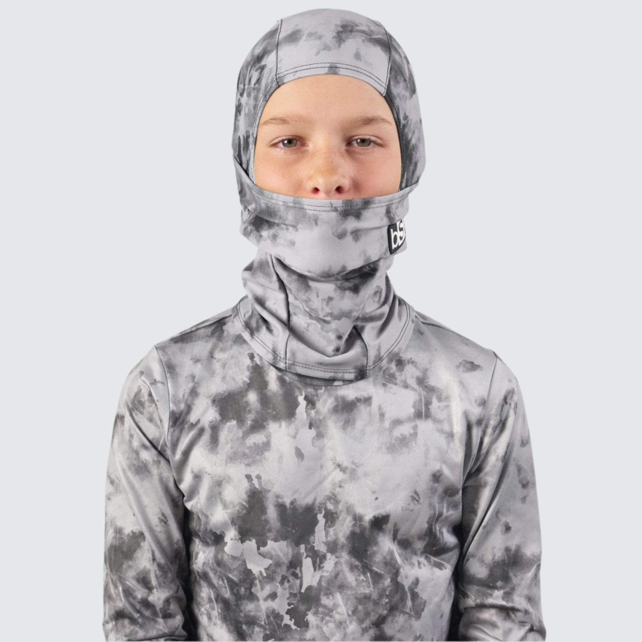 Kids' Hood Balaclava | Prints BlackStrap Tie Dye Steel #color_tie dye steel