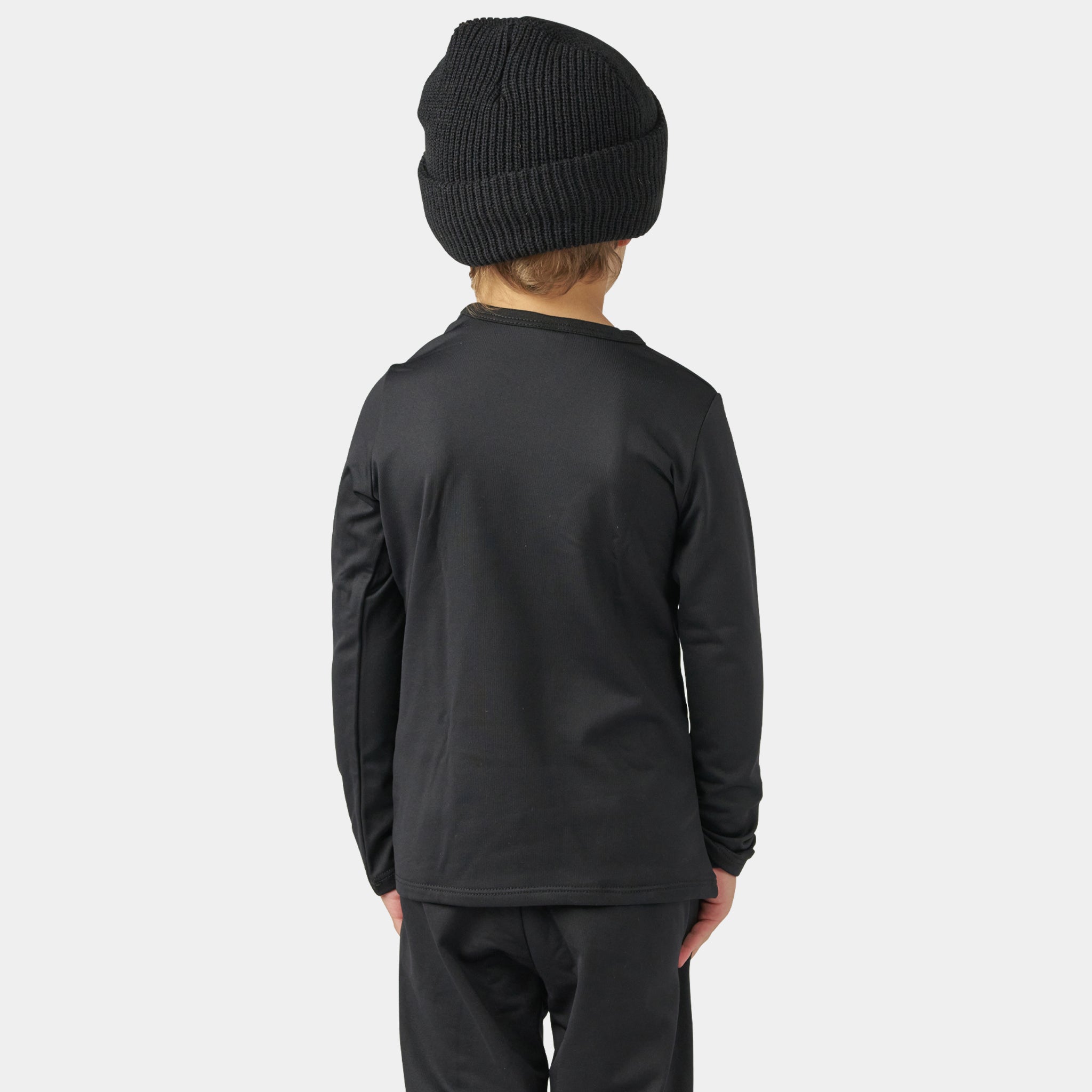 Kids' Little Pine Crewneck Long Sleeve BlackStrap #color_black