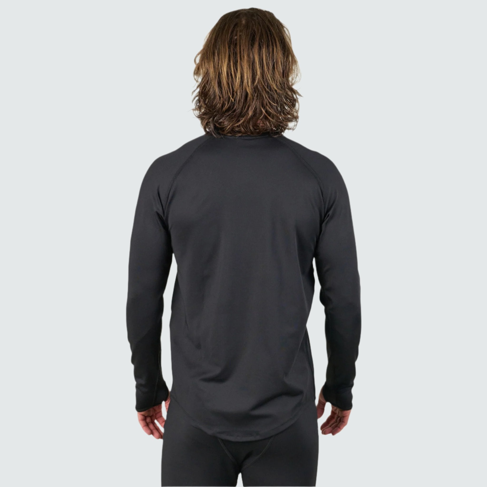 Men's Summit Base Layer Crewneck BlackStrap #color_black