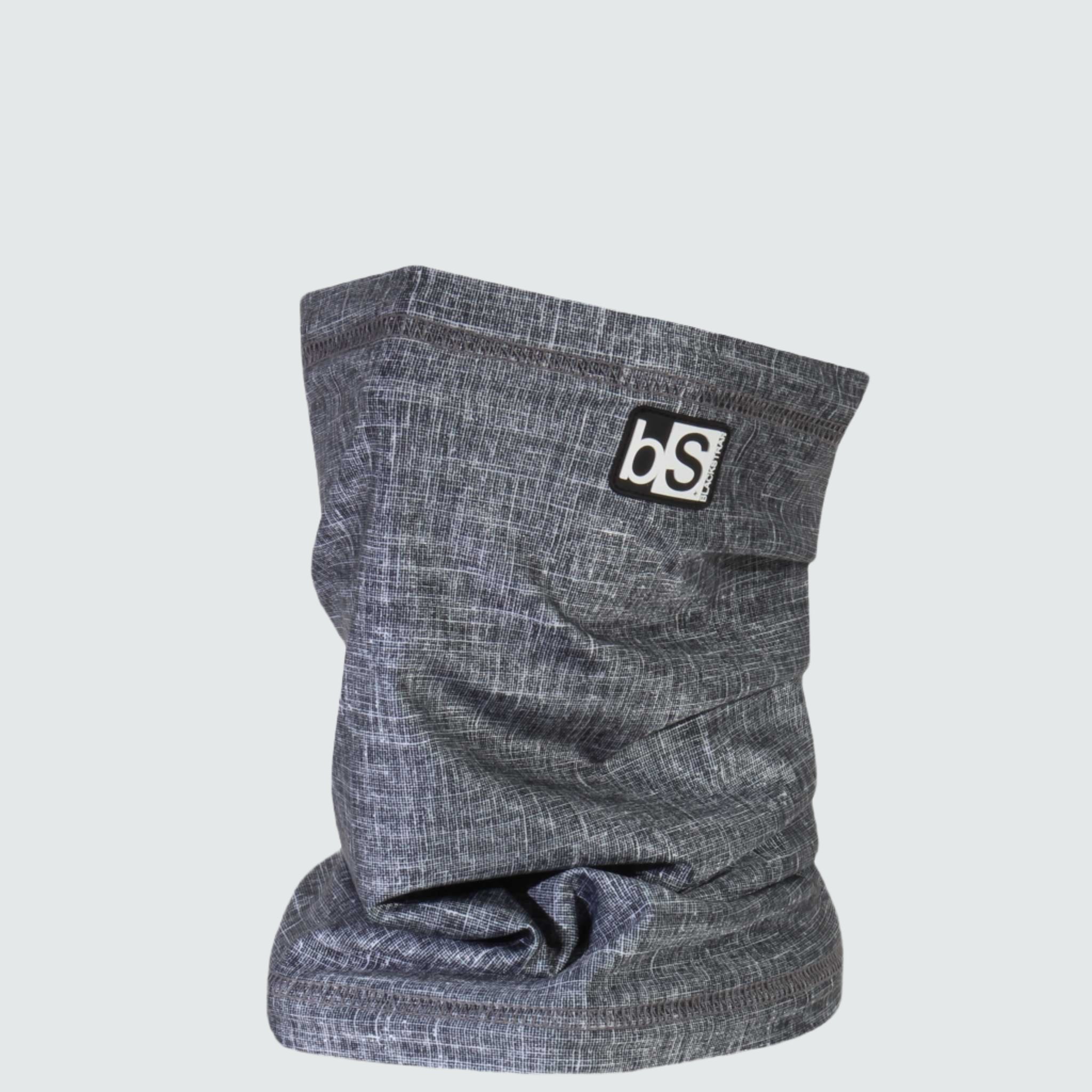 Dual Layer Tube Neck Warmer | Prints BlackStrap Tweed Black #color_tweed black