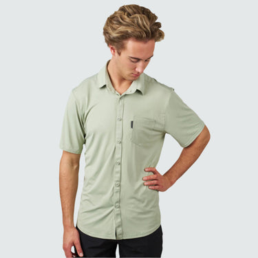 Men's Brackish Button Up BlackStrap #color_olive