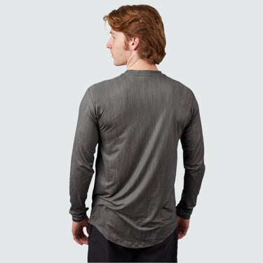 Men's Brackish Crewneck Long Sleeve BlackStrap #color_heather charcoal