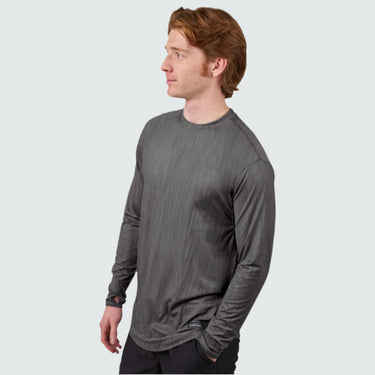 Men's Brackish Crewneck Long Sleeve BlackStrap #color_heather charcoal