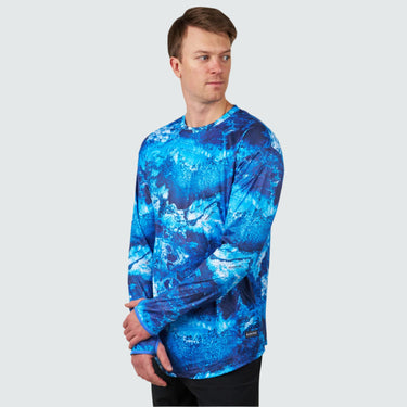 Men's Brackish Crewneck Long Sleeve BlackStrap #color_realtree-swell