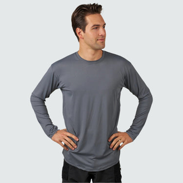 Men's Brackish Crewneck Long Sleeve BlackStrap #color_charcoal