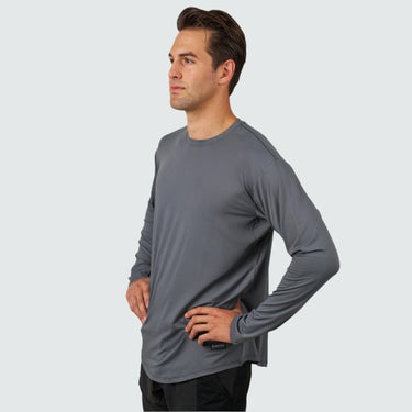 Men's Brackish Crewneck Long Sleeve BlackStrap #color_charcoal