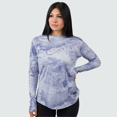 Women's Brackish Crewneck Long Sleeve BlackStrap #color_realtree-lavender