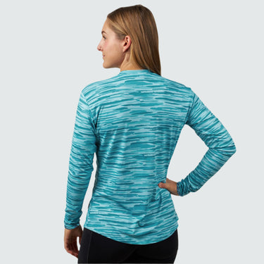 Women's Brackish Crewneck Long Sleeve BlackStrap #color_river-teal