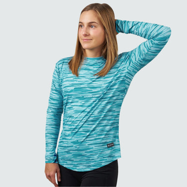 Women's Brackish Crewneck Long Sleeve BlackStrap #color_river-teal