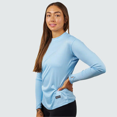 Women's Brackish Crewneck Long Sleeve BlackStrap #color_bluebird