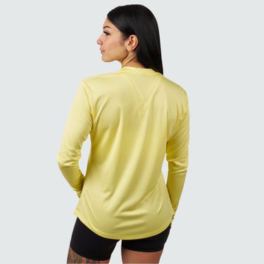 Women's Brackish Crewneck Long Sleeve BlackStrap #color_sunshine