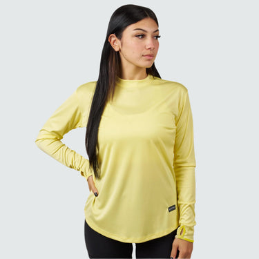 Women's Brackish Crewneck Long Sleeve BlackStrap #color_sunshine