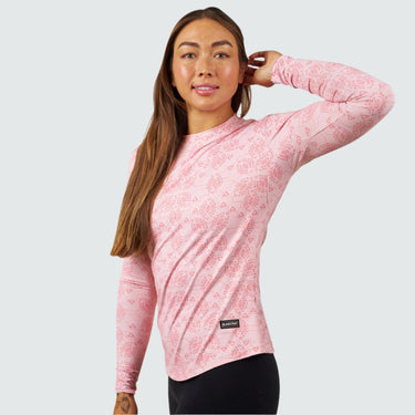 Women's Brackish Crewneck Long Sleeve BlackStrap #color_trailhead-coral