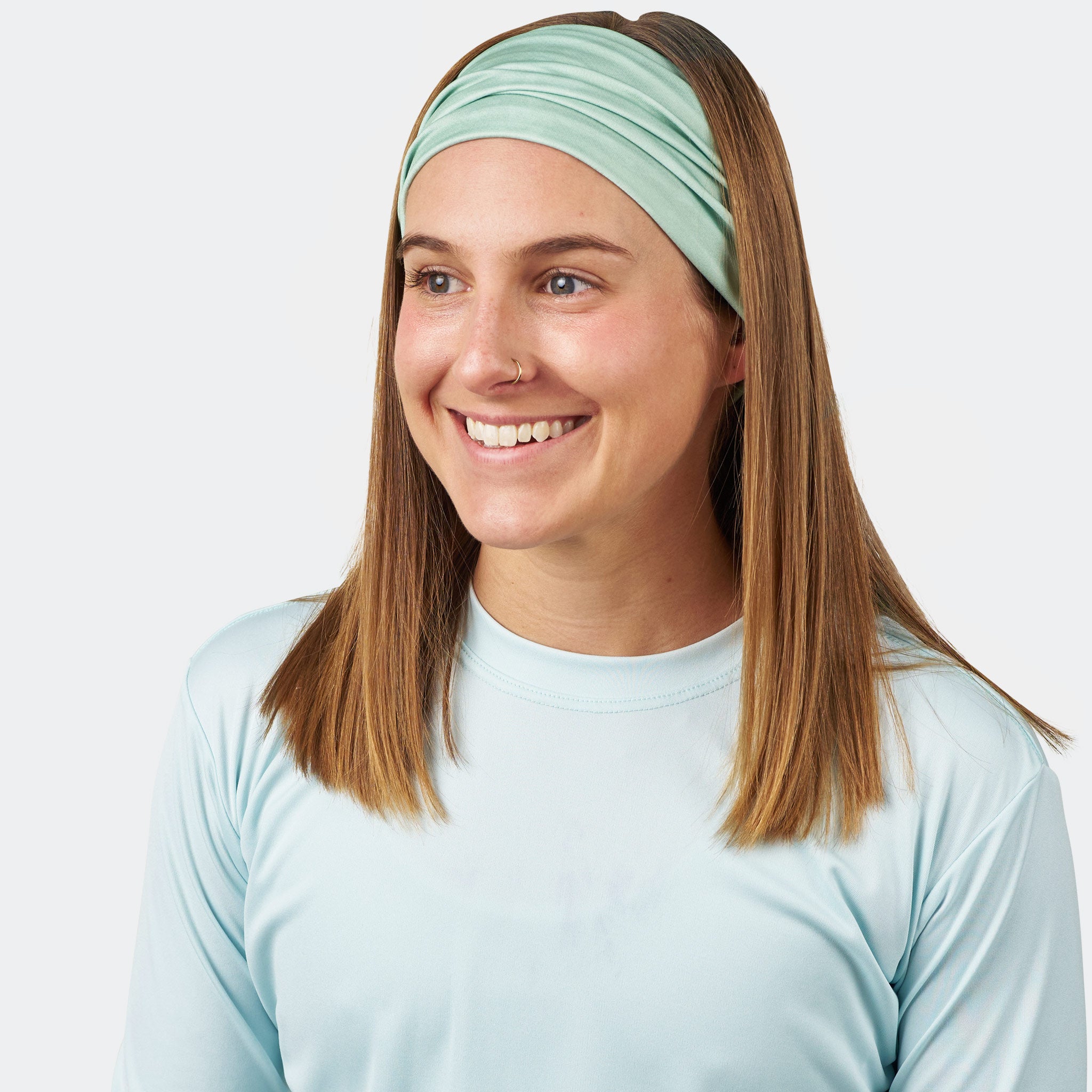 Multifunctional UV Headband BlackStrap #color_sage green