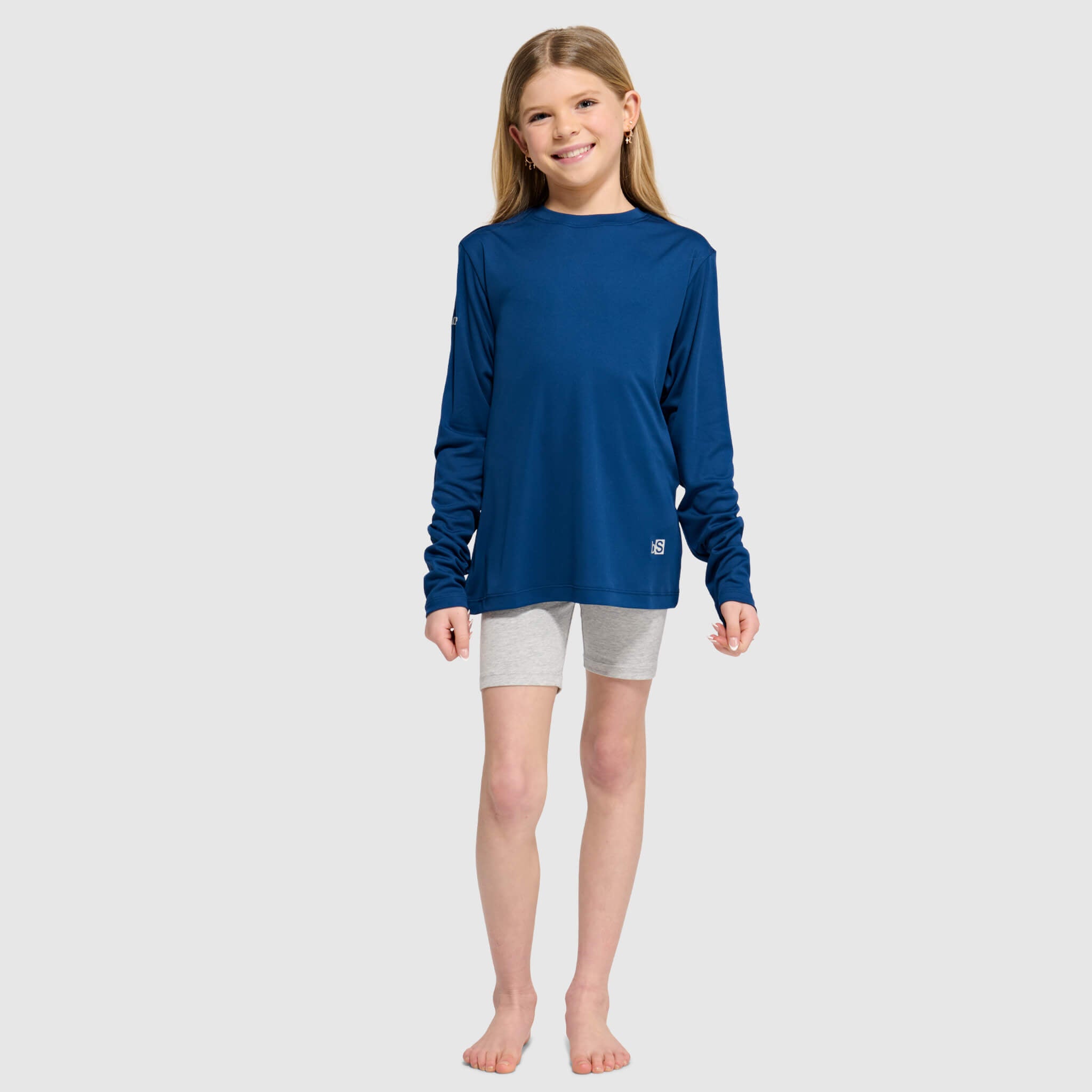 Big Kids' Brackish Crewneck Long Sleeve BlackStrap #color_deschutes