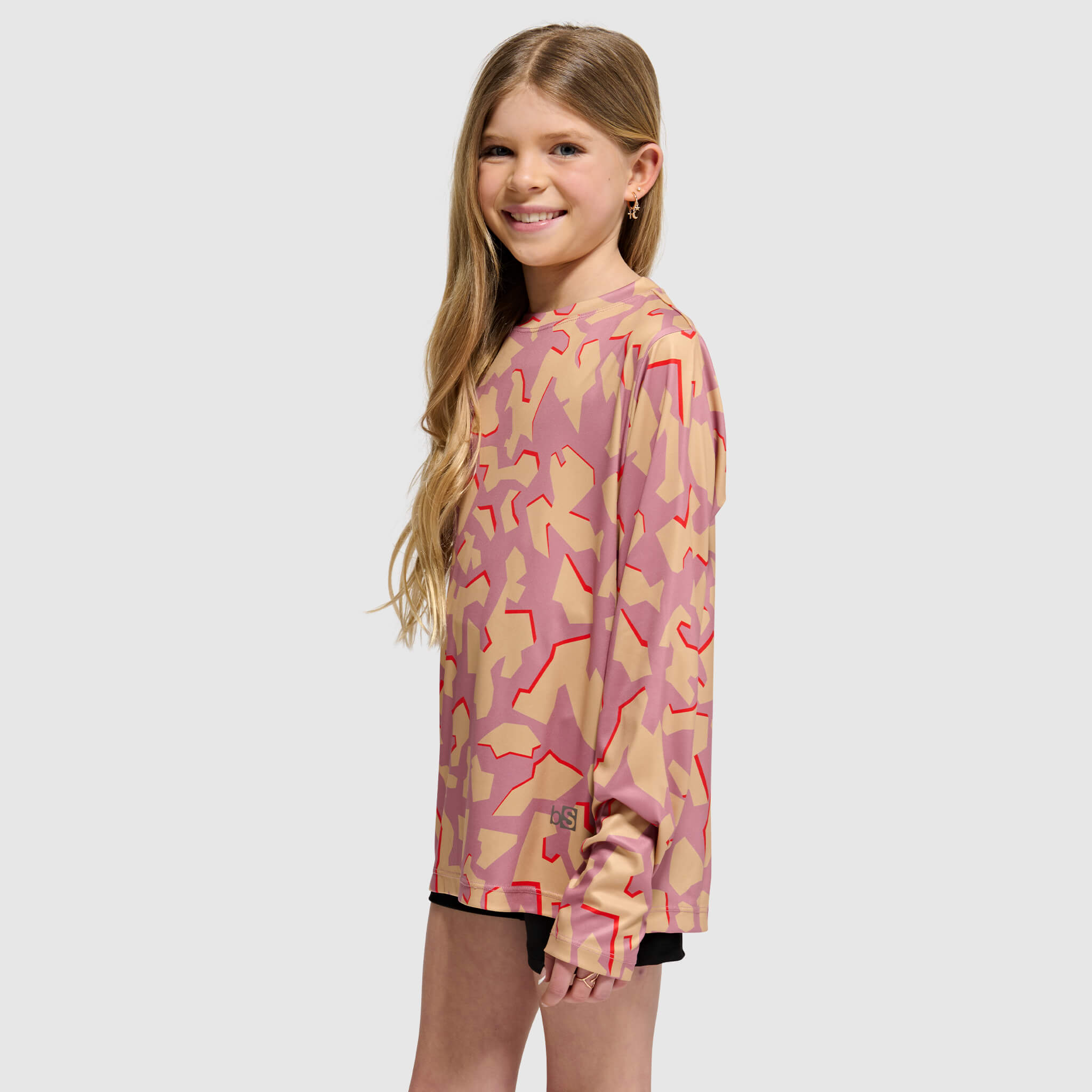 Big Kids' Brackish Crewneck Long Sleeve BlackStrap #color_dimentical rhododendron