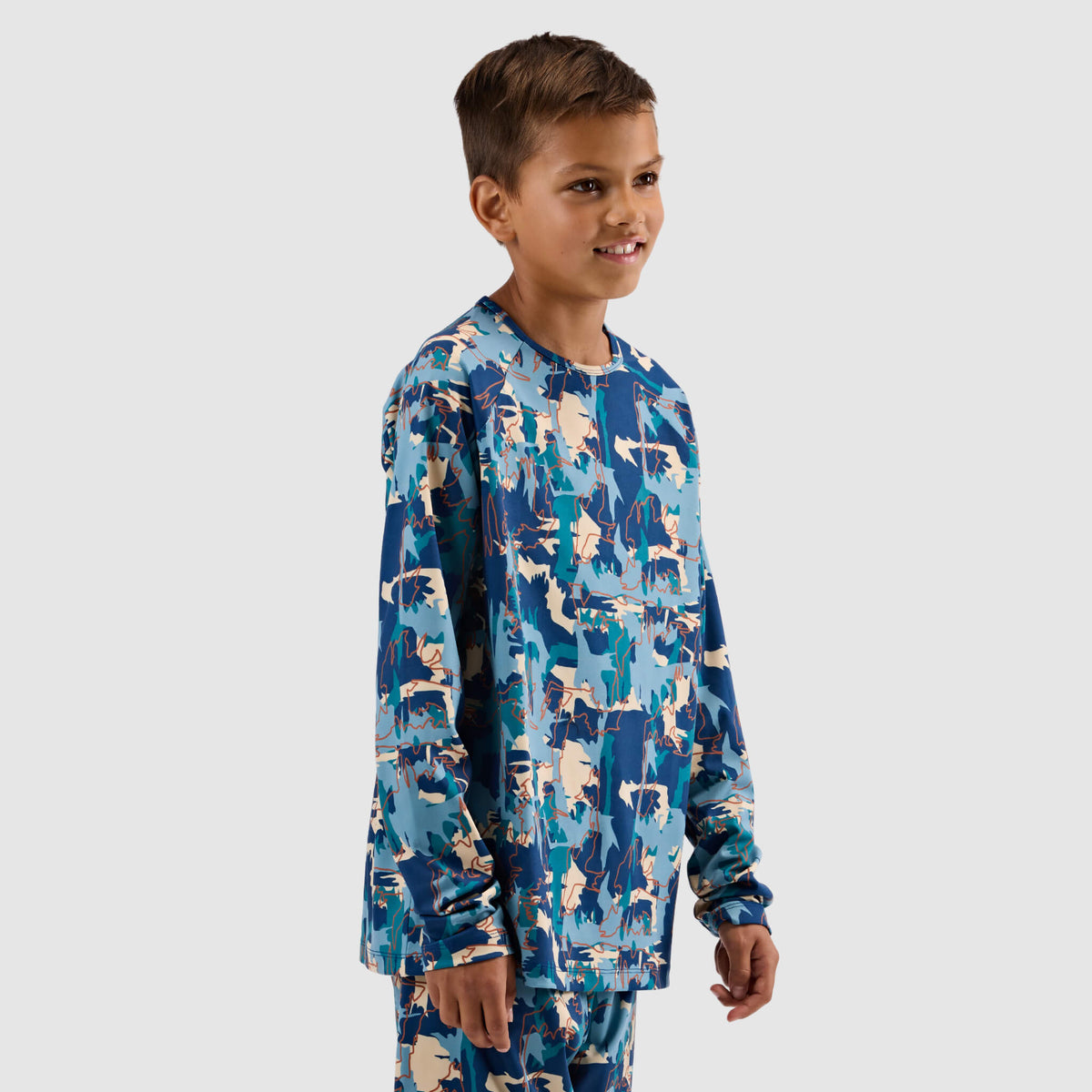 Big Kids' Evolver Crewneck Long Sleeve BlackStrap #color_badlands deschutes