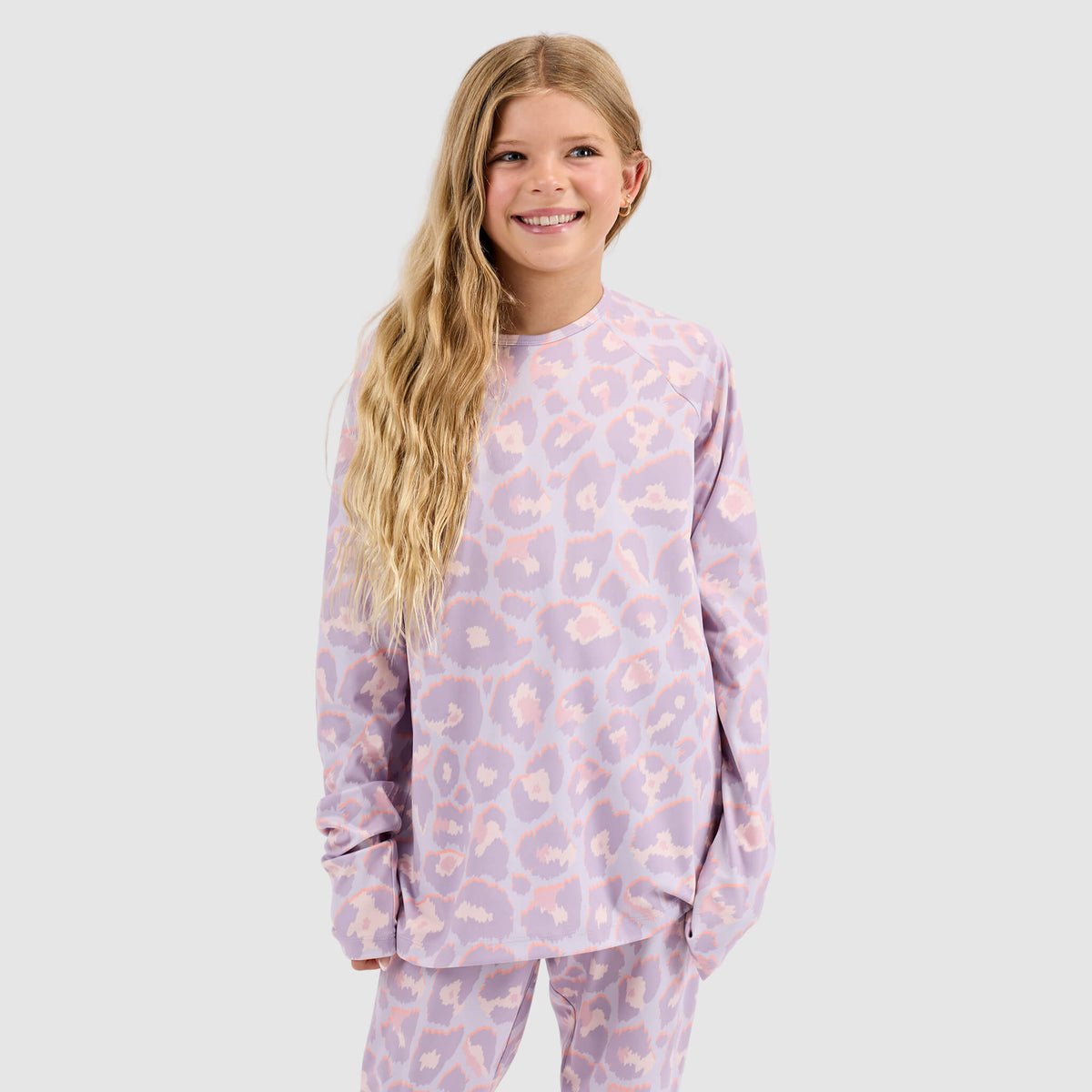 Big Kids' Evolver Crewneck Long Sleeve BlackStrap #color_ocelot dusk