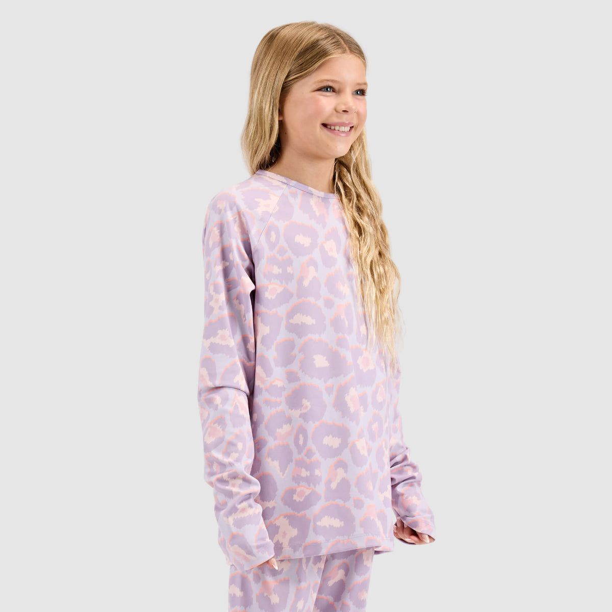 Big Kids' Evolver Crewneck Long Sleeve BlackStrap #color_ocelot dusk