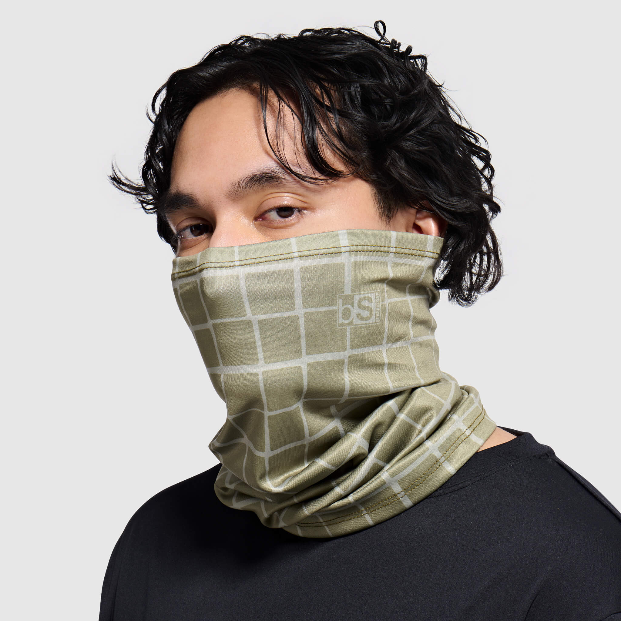 BlackStrap Daily Tube Neck Gaiter  #color_gridded sagebrush