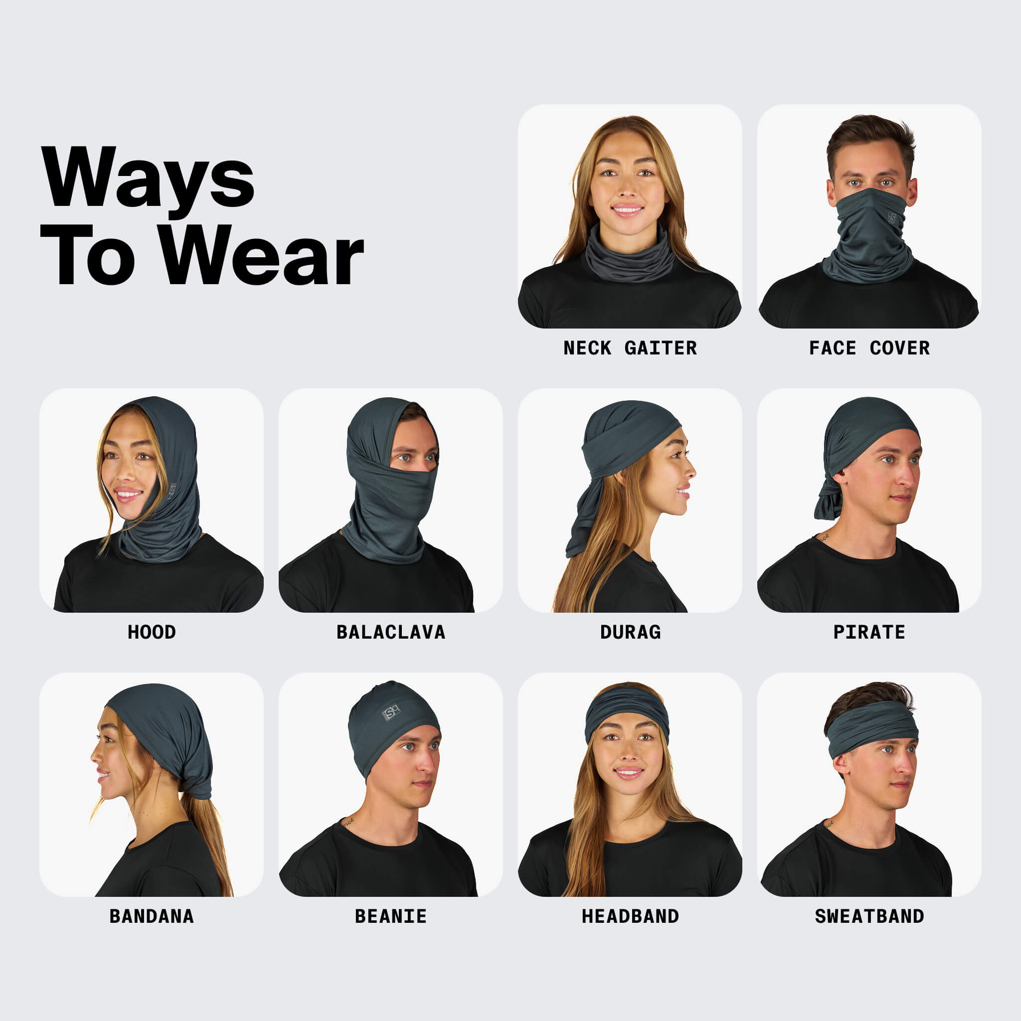 Can be worn over 12 different ways