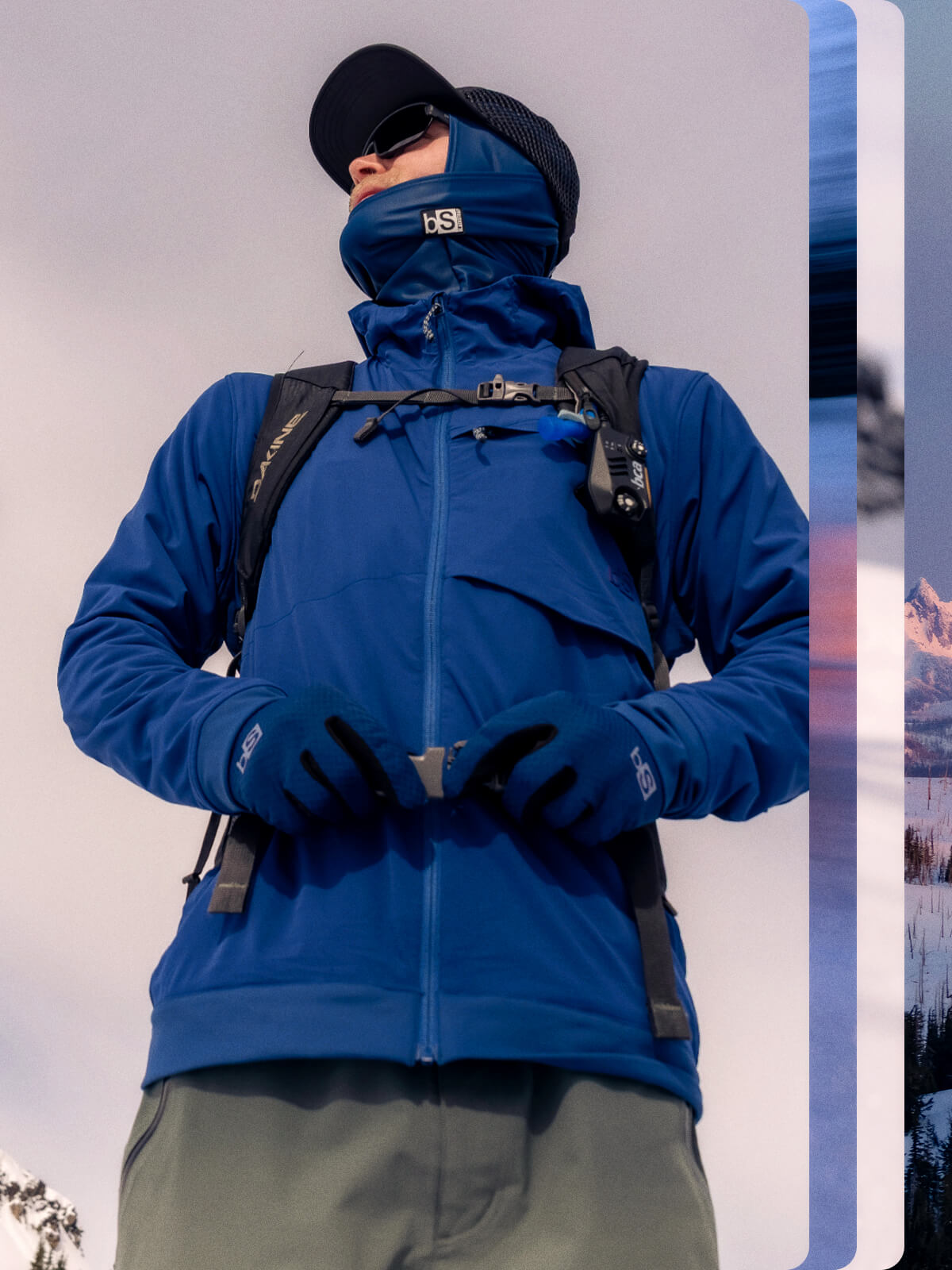 Man preparing for a voyage in hit Tribrid Grid Fleece Jacket