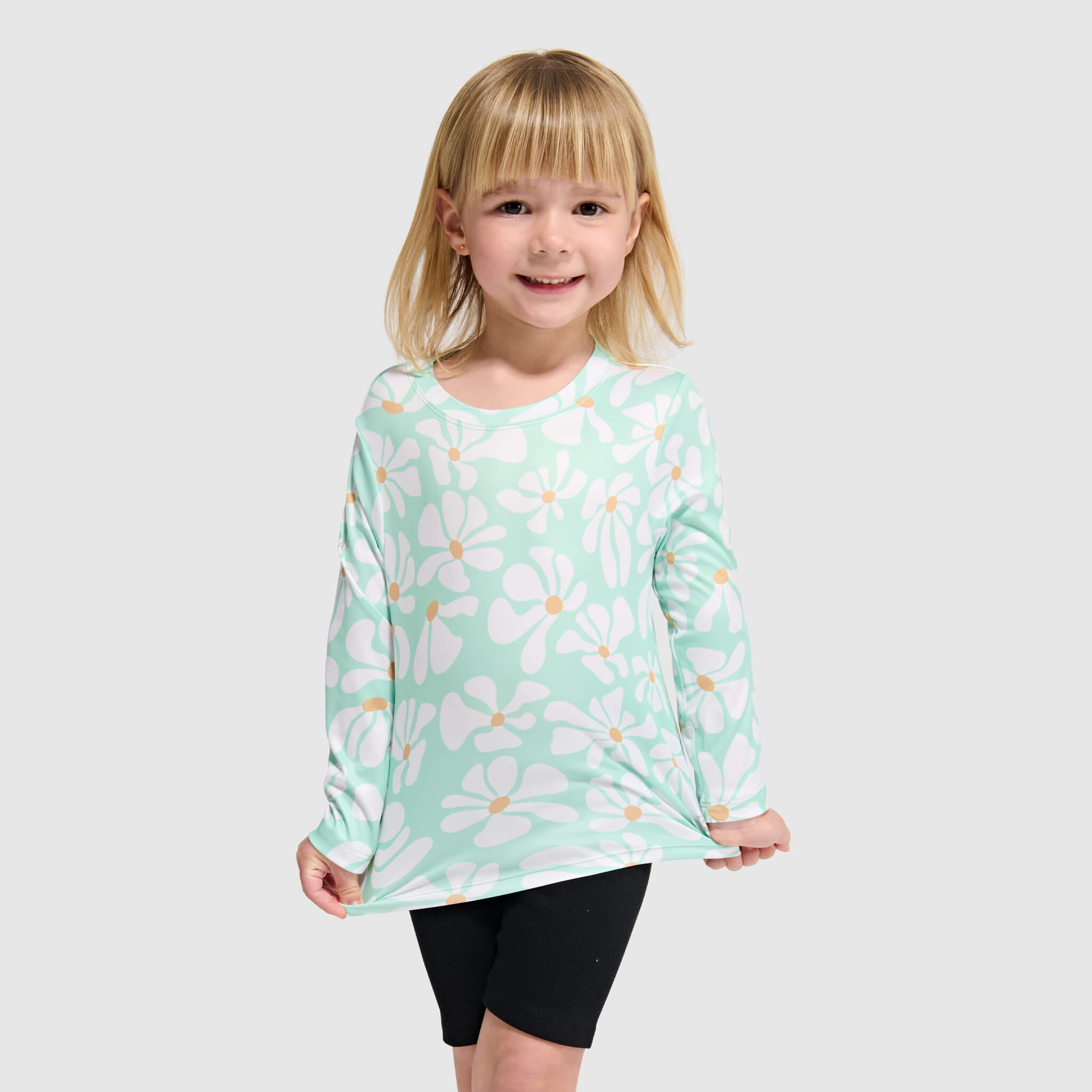 Kids' Brackish Crewneck Long Sleeve BlackStrap #color_boho spearmint