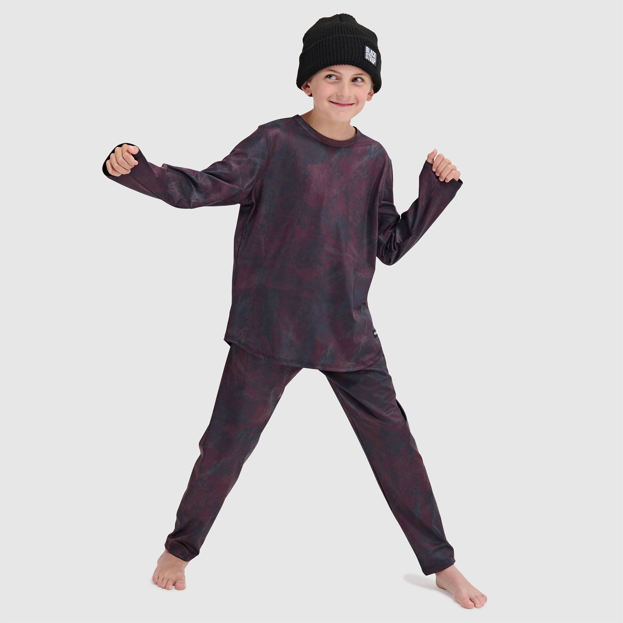 Big Kids' Evolver Baselayer Pant BlackStrap #color_pulse cherry