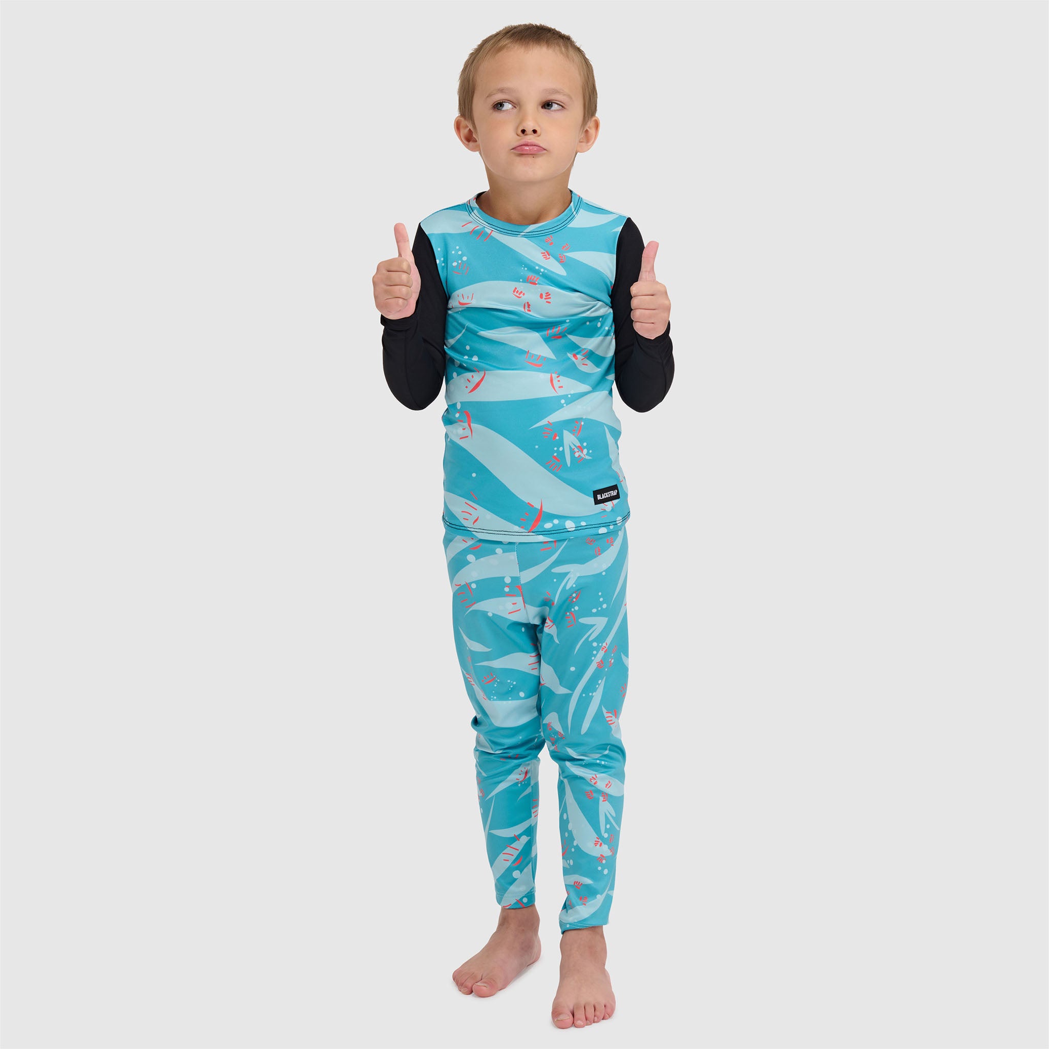 Kids' Little Pine Crewneck Long Sleeve BlackStrap #color_origami-glacier