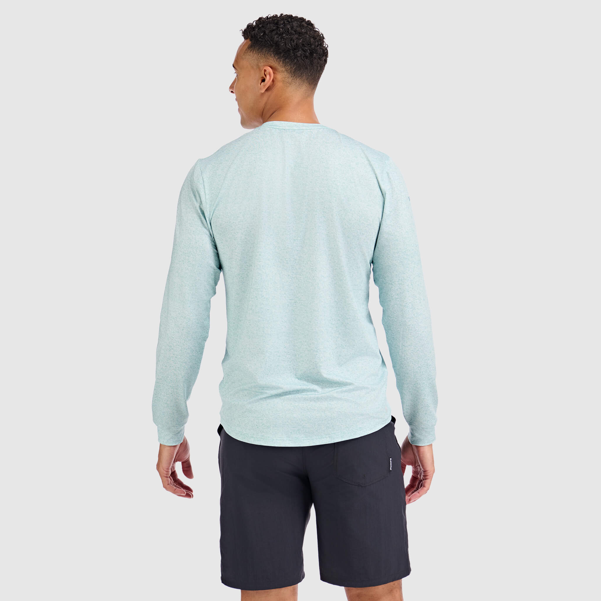 Men's Brackish Crewneck Long Sleeve BlackStrap #color_heathered juniper