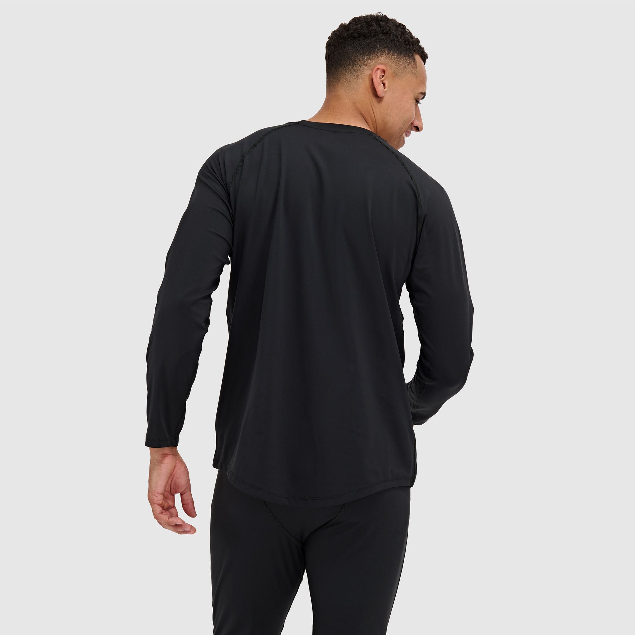 Men's Skyliner All-Season Base Layer Crewneck BlackStrap #color_black