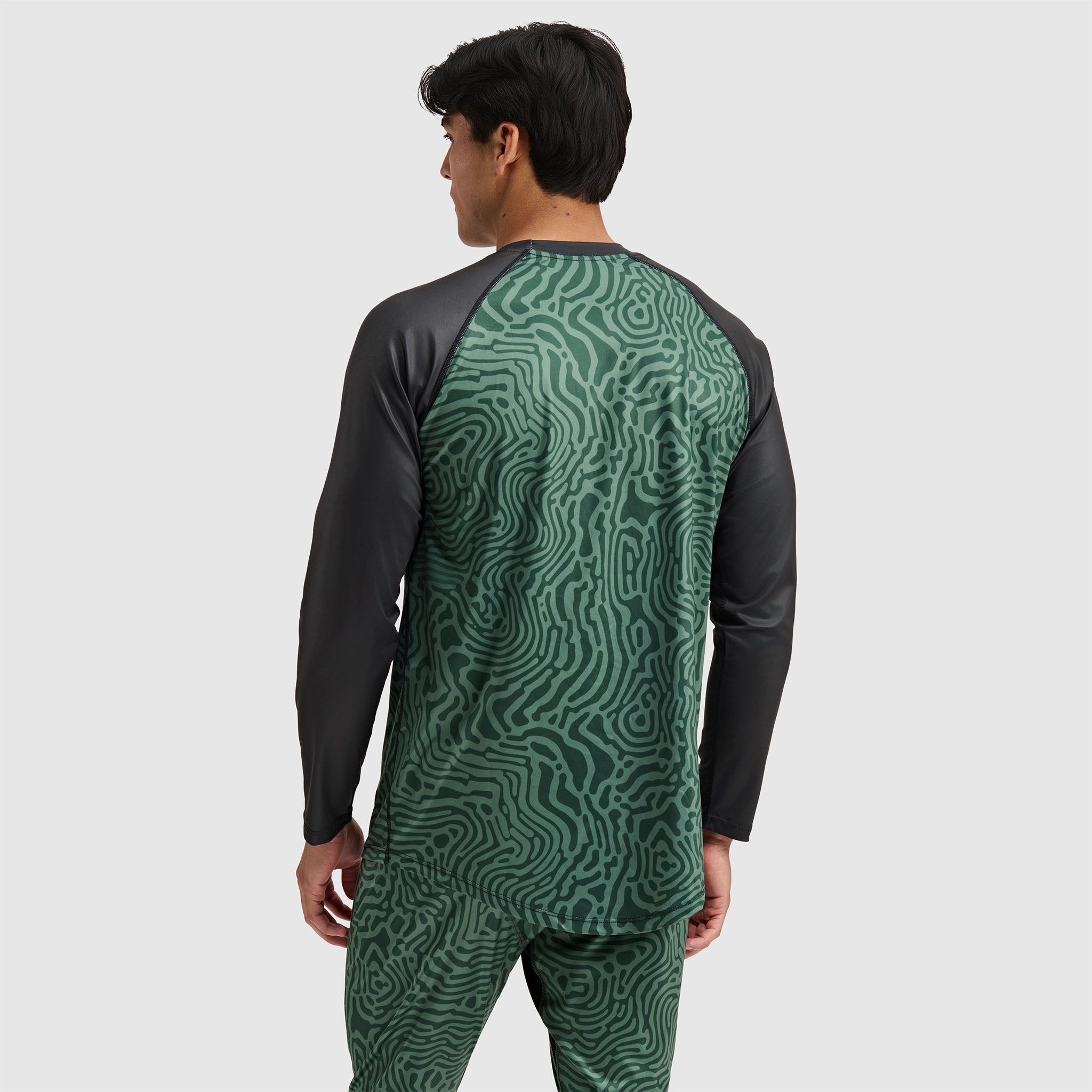 Men's Skyliner All-Season Base Layer Crewneck BlackStrap #color_inprint-obsidian