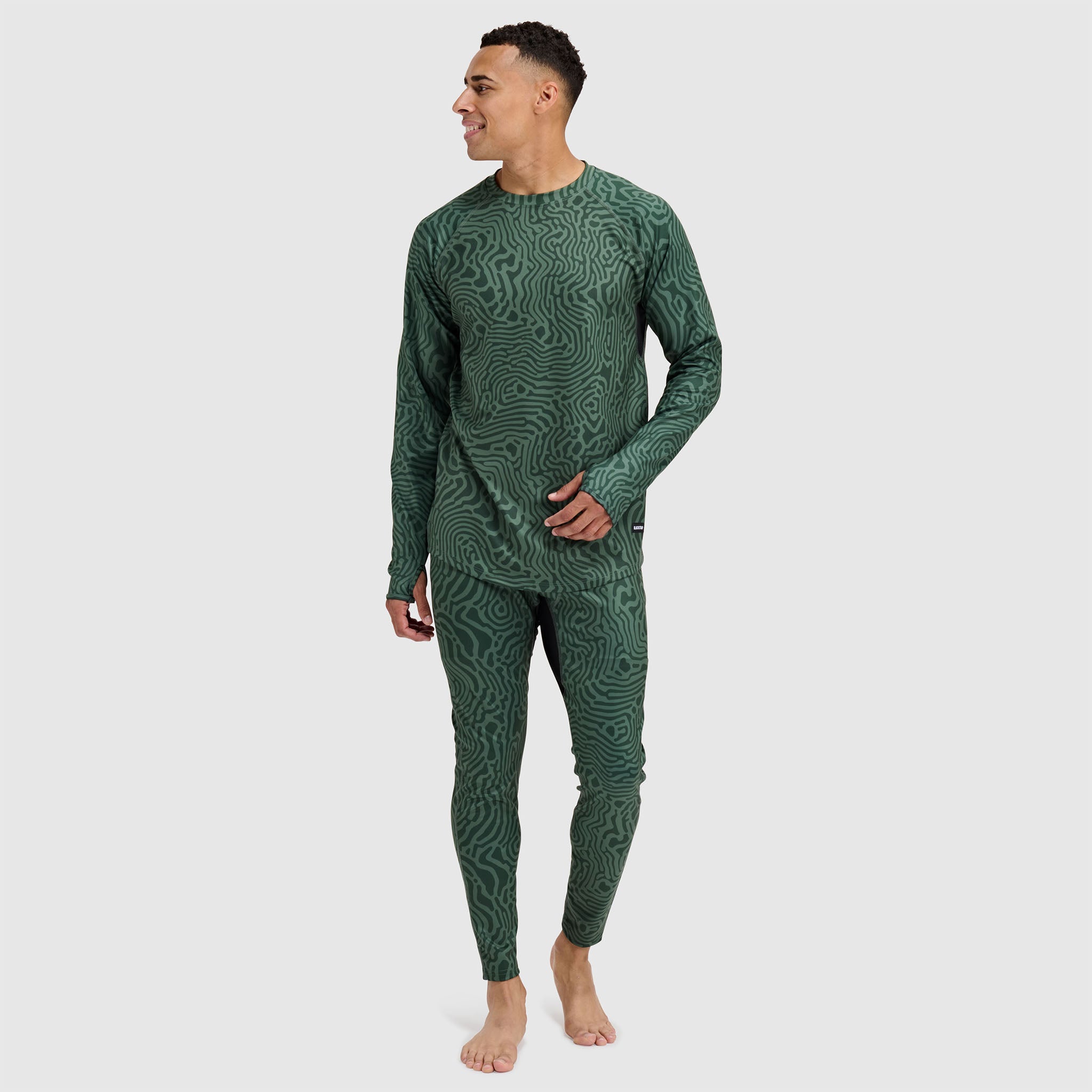 Men's Summit Base Layer Crewneck BlackStrap #color_inprint obsidian