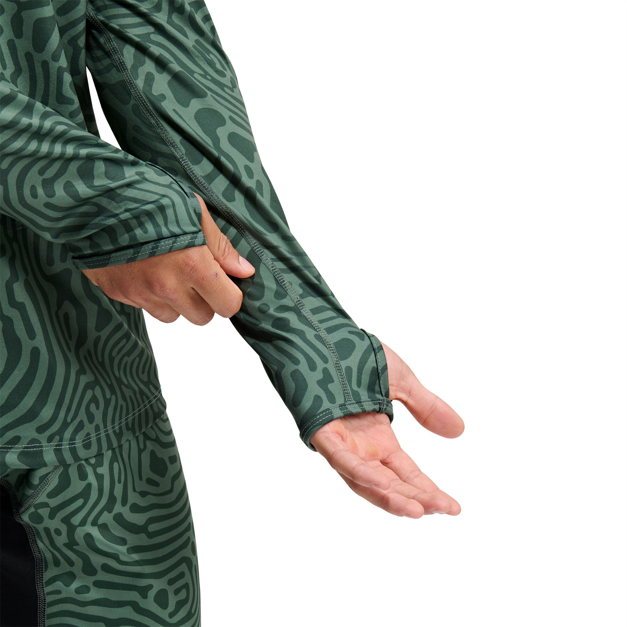 Men's Summit Base Layer Hoodie BlackStrap #color_inprint obsidian