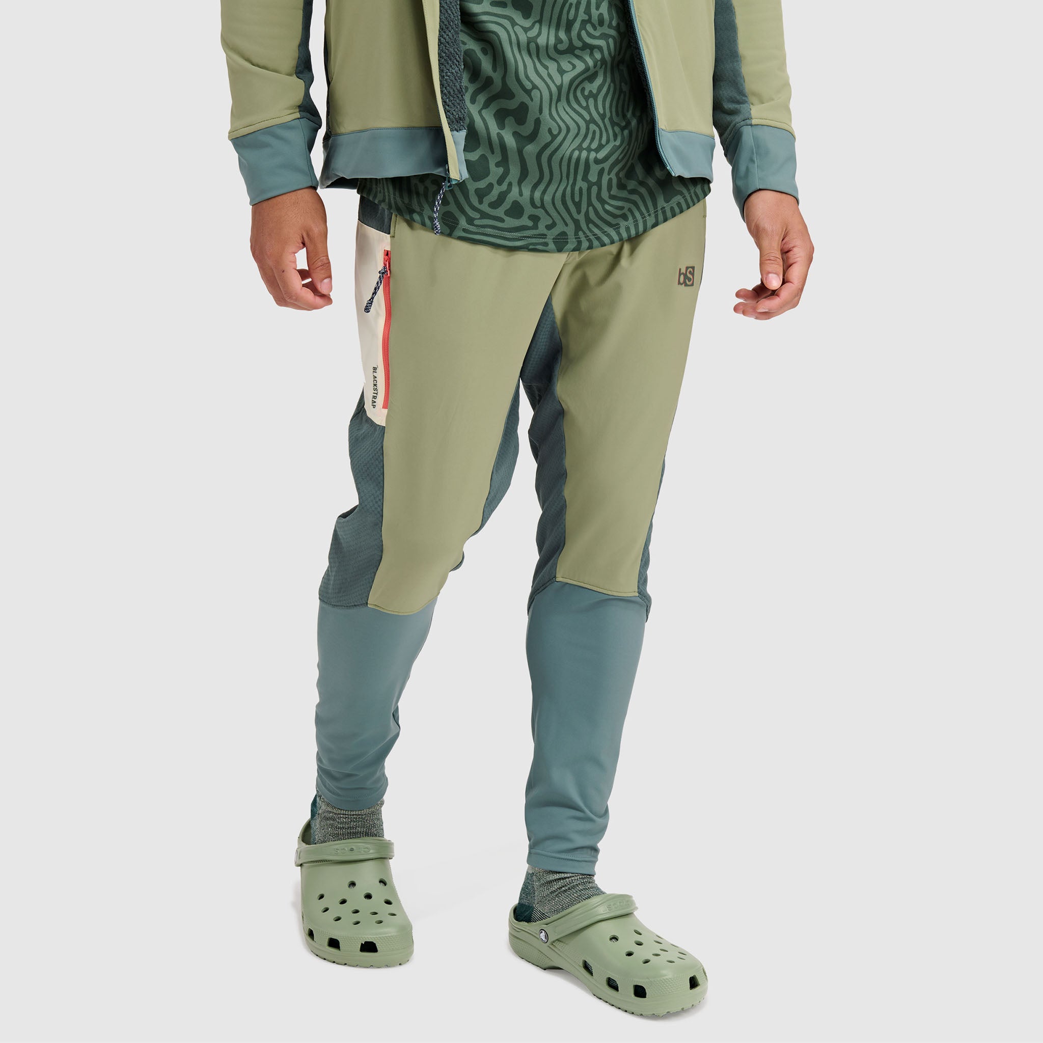 BlackStrap Mens Tribrid Grid Fleece Pant #color_sagebrush