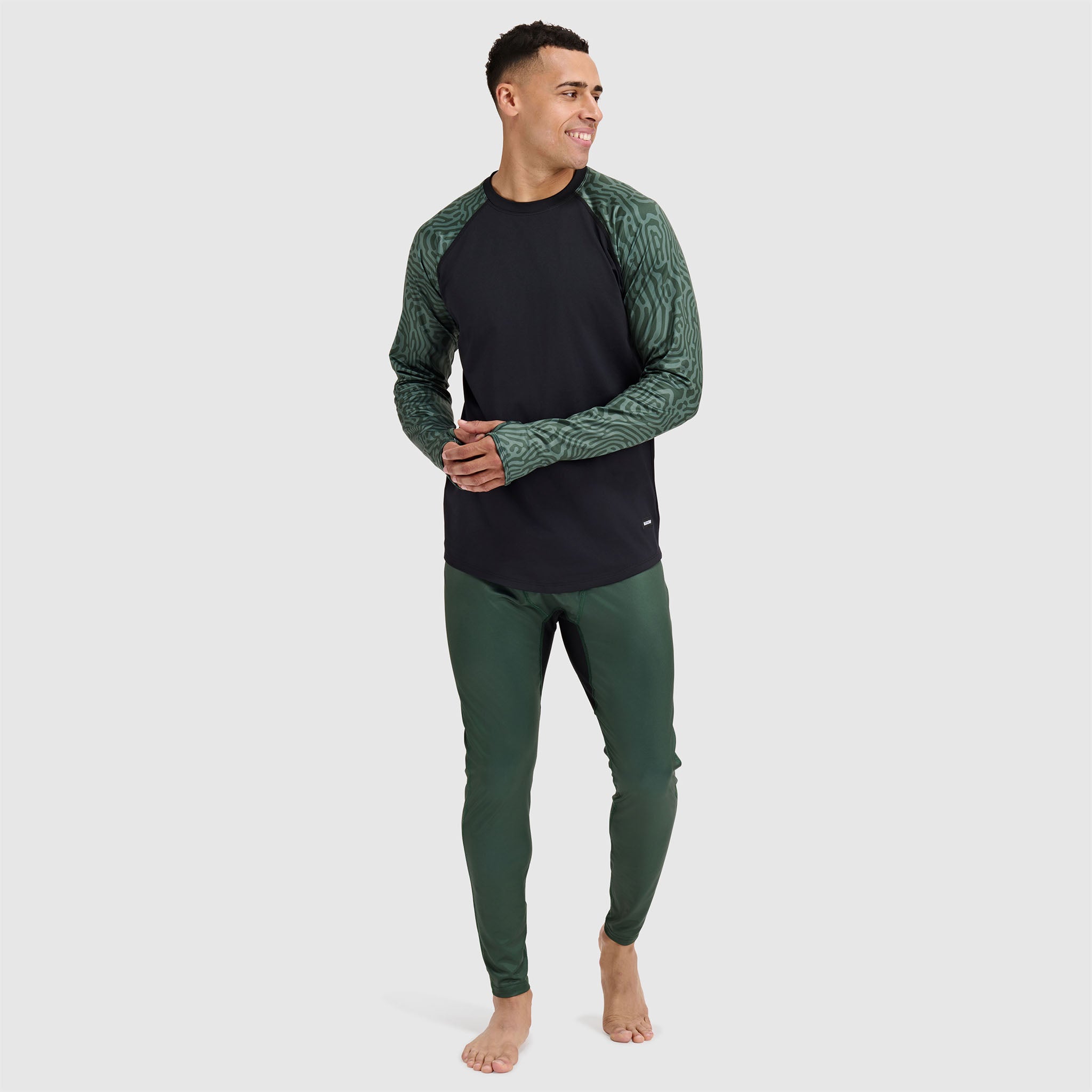 BlackStrap Men's Vista Baselayer Crewneck Long Sleeve #color_inprint-obsidian