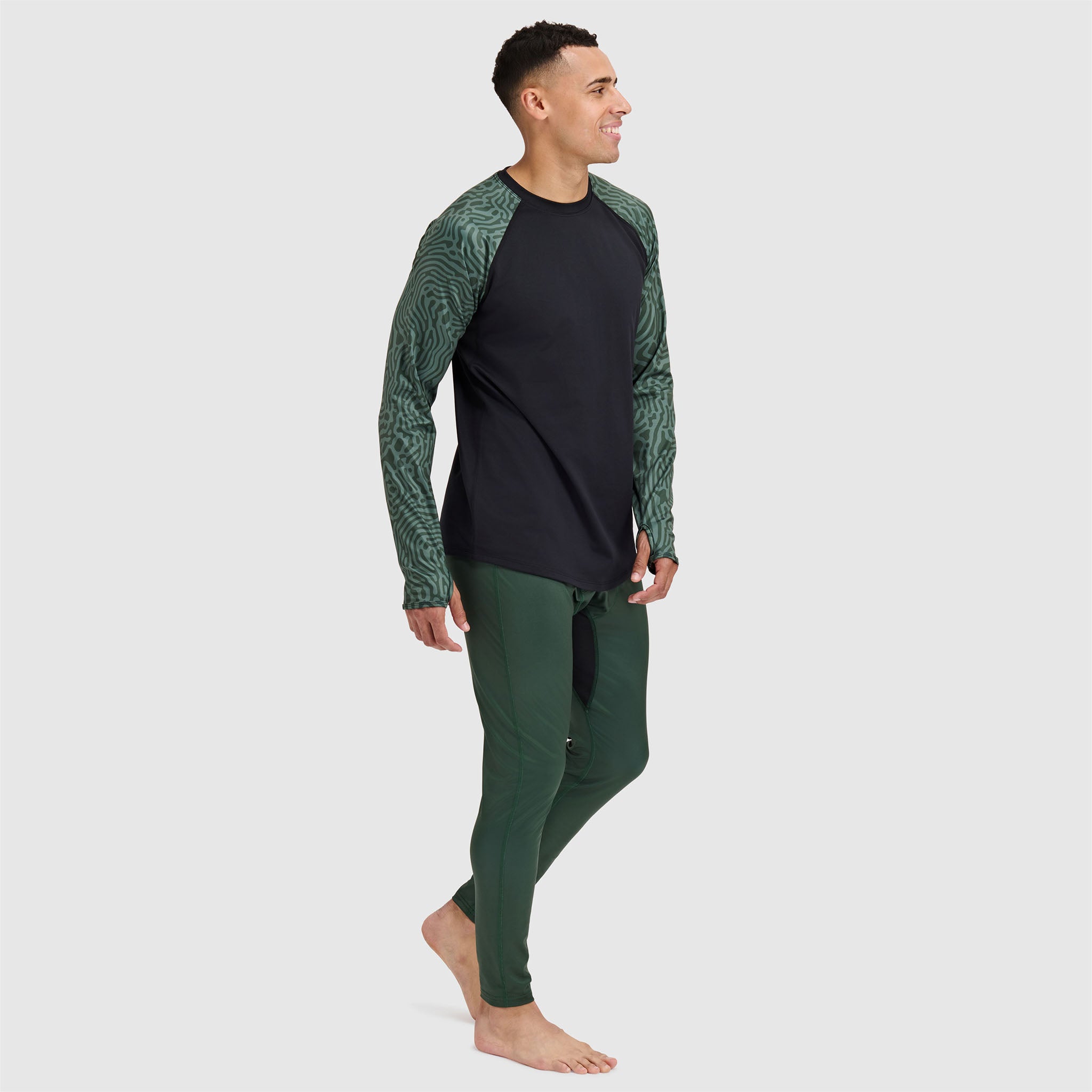 BlackStrap Men's Vista Baselayer Crewneck Long Sleeve #color_inprint-obsidian