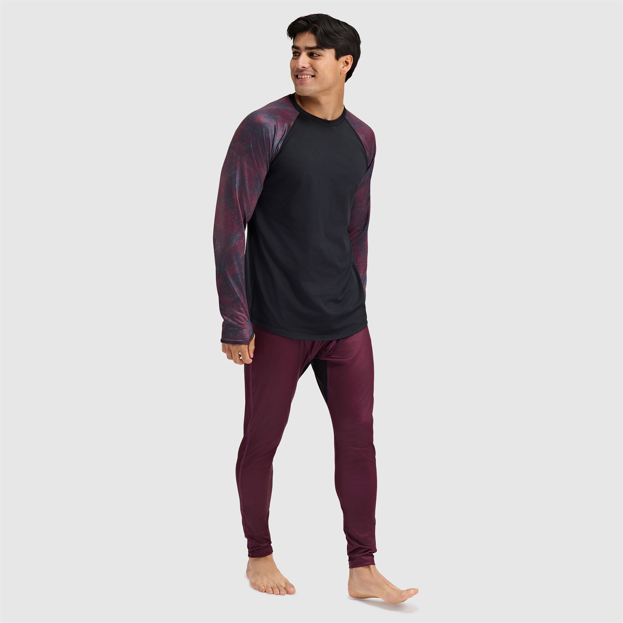 BlackStrap Men's Vista Baselayer Crewneck Long Sleeve #color_pulse-cherry