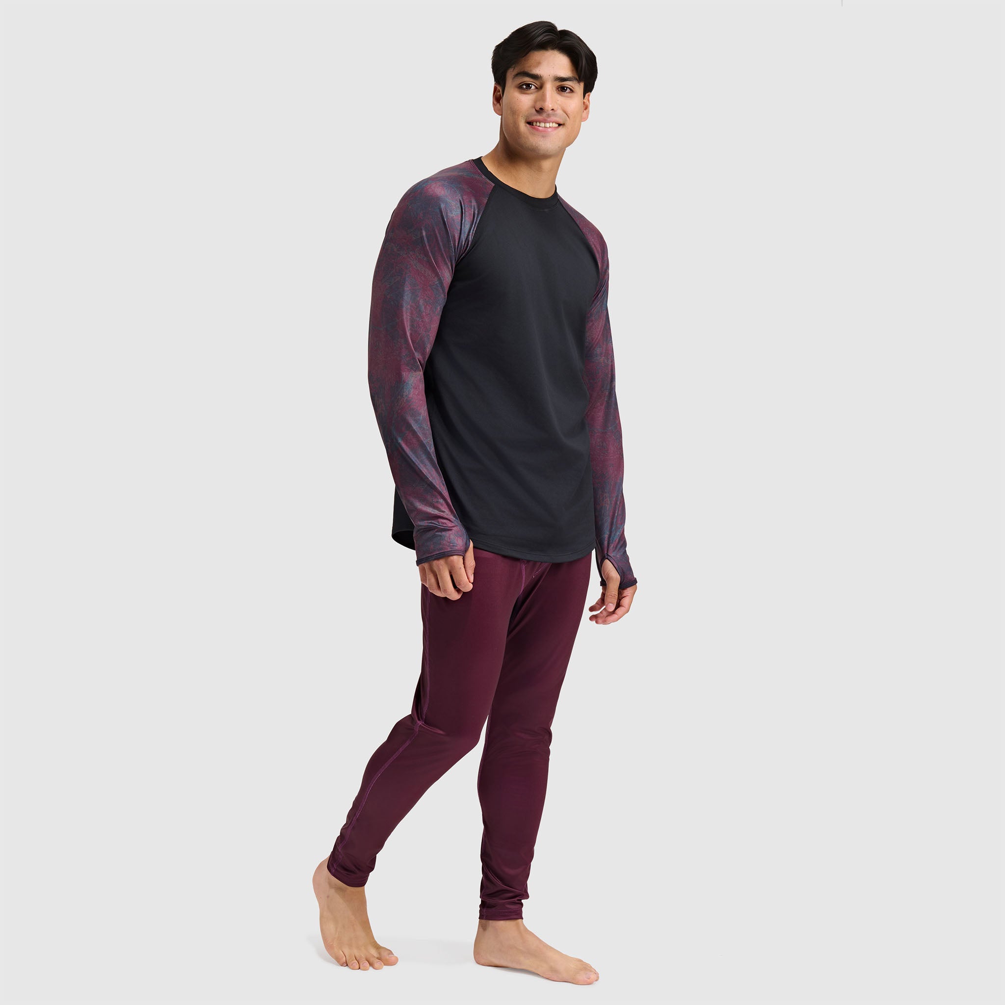 BlackStrap Men's Vista Baselayer Crewneck Long Sleeve #color_pulse-cherry