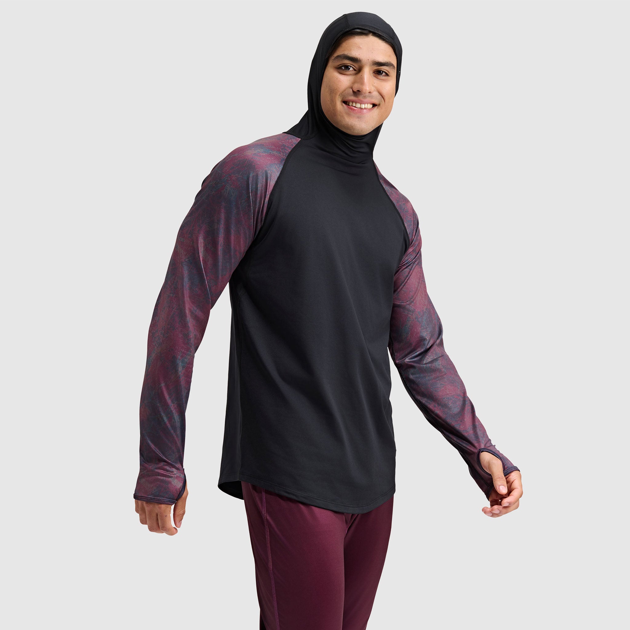 BlackStrap Men's Vista Baselayer Hoodie #color_pulse-cherry