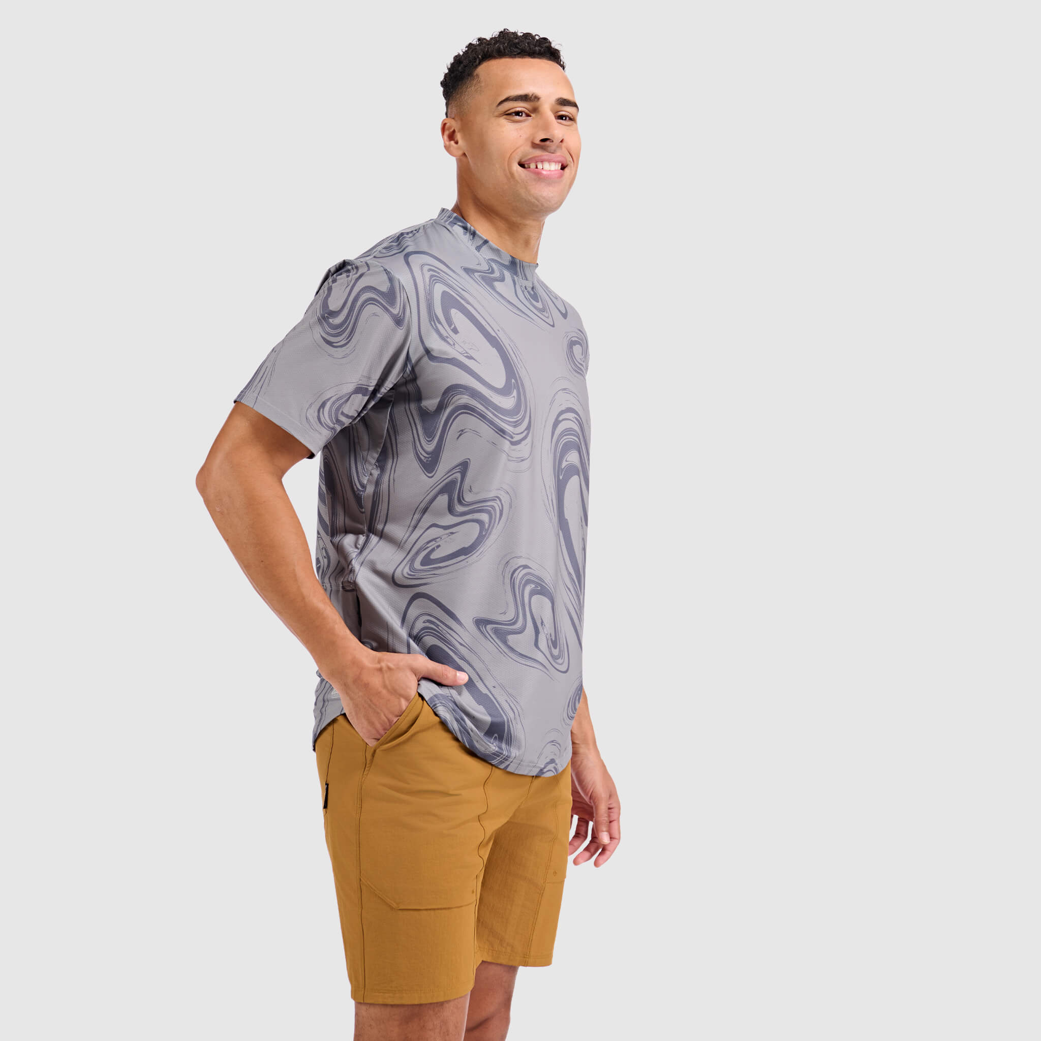 Men's Voyage Tee Shirt BlackStrap #color_hyper smoldered