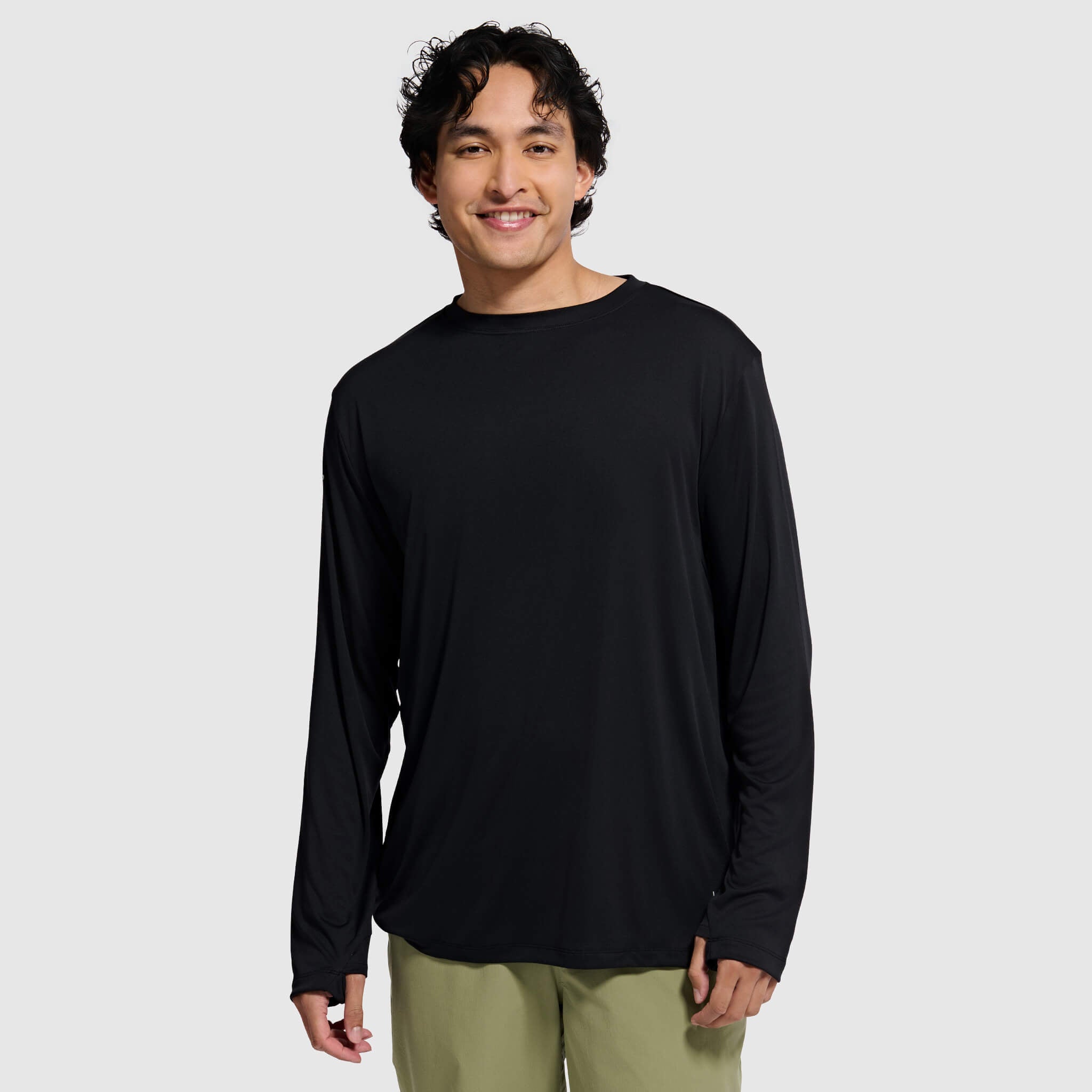 Men's Brackish Crewneck Long Sleeve BlackStrap #color_black