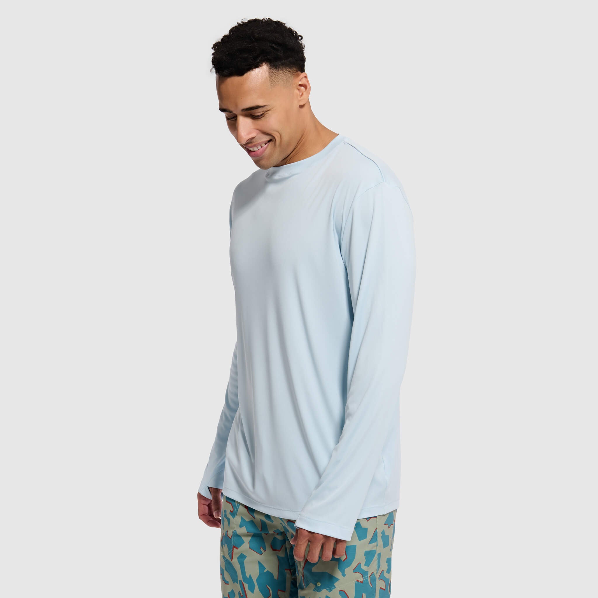 Men's Brackish Crewneck Long Sleeve BlackStrap #color_stratus