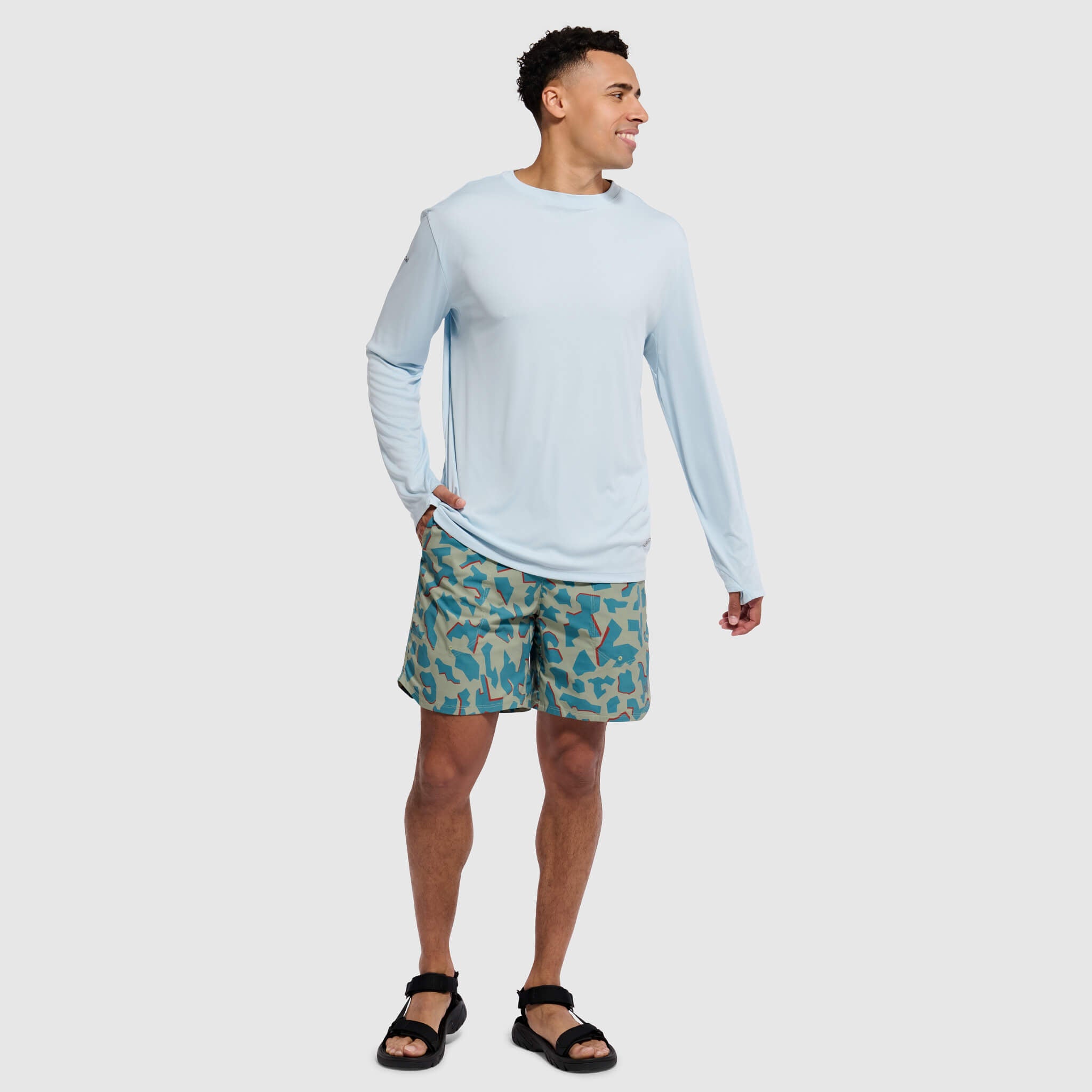 Men's Brackish Crewneck Long Sleeve BlackStrap #color_stratus