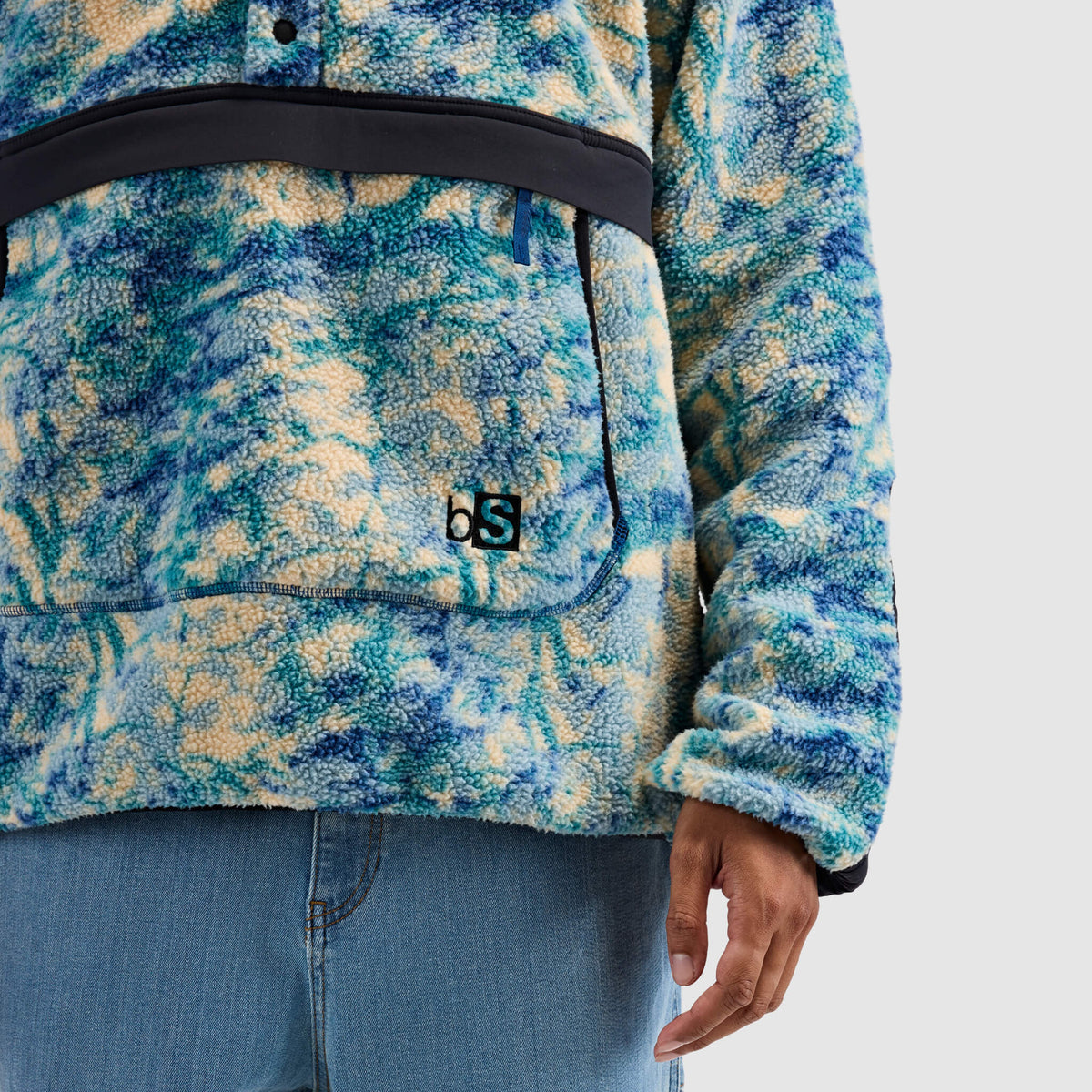BlackStrap Mens Caldera Sherpa Fleece Half Snap #color_pulse deschutes