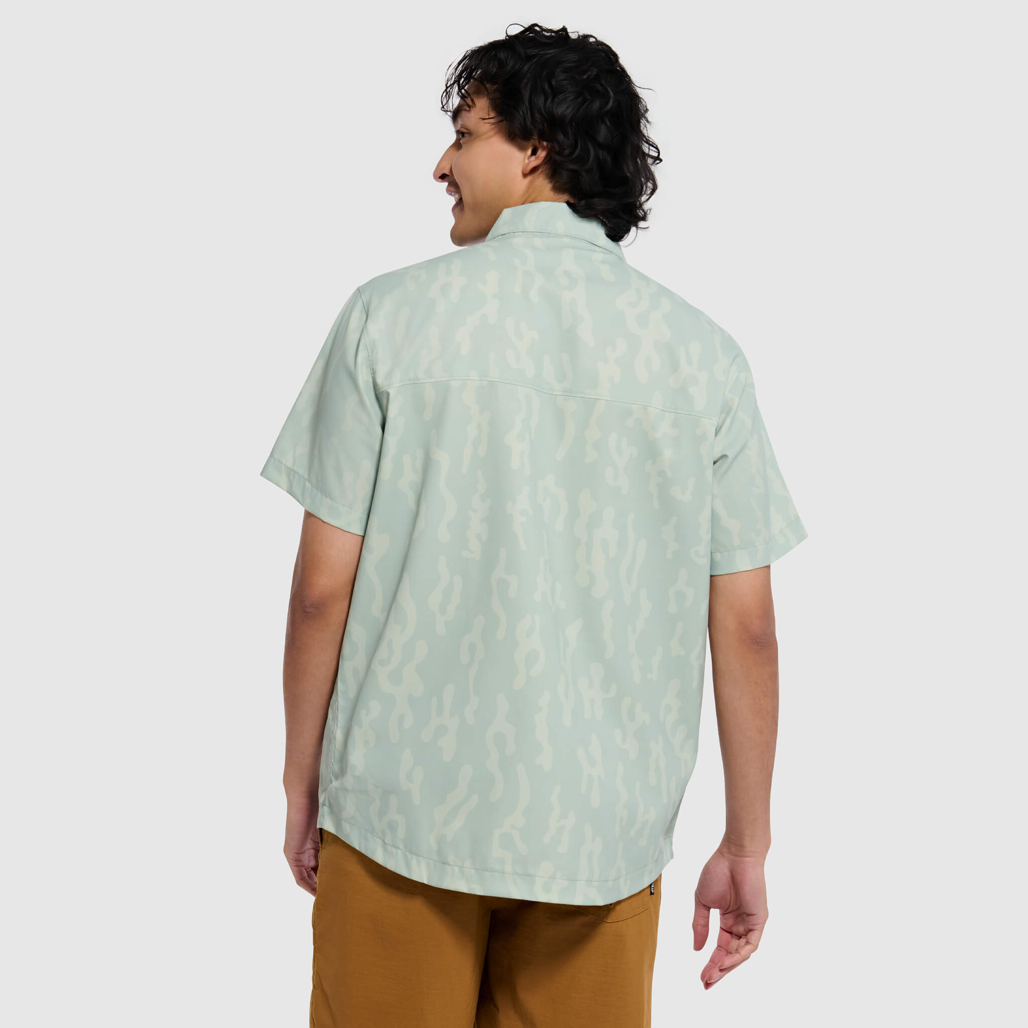 BlackStrap Mens Camp Shirt Button Up #color_corally spruce